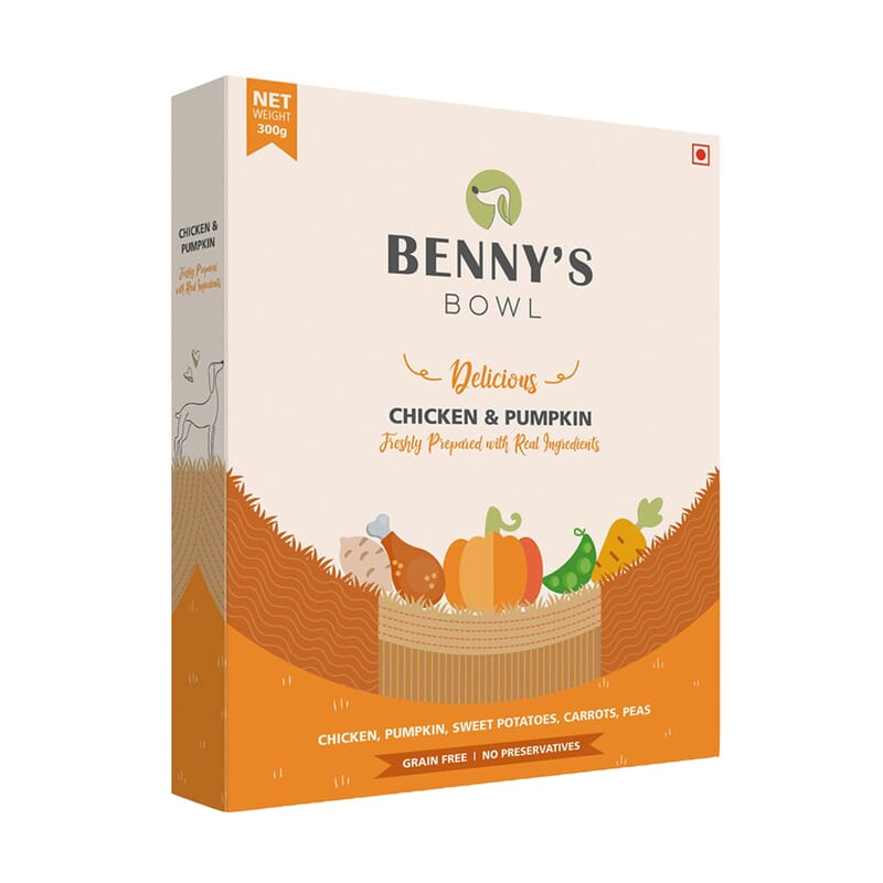 Benny's Bowl Delicious Fresh Dog Food - Chicken and Pumpkin - Wagr - The Smart Petcare Platform