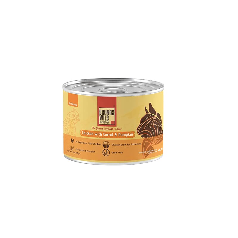 Bruno's Wild Essentials - Chicken with Carrot and Pumpkin Cat Wet Food - Wagr Petcare