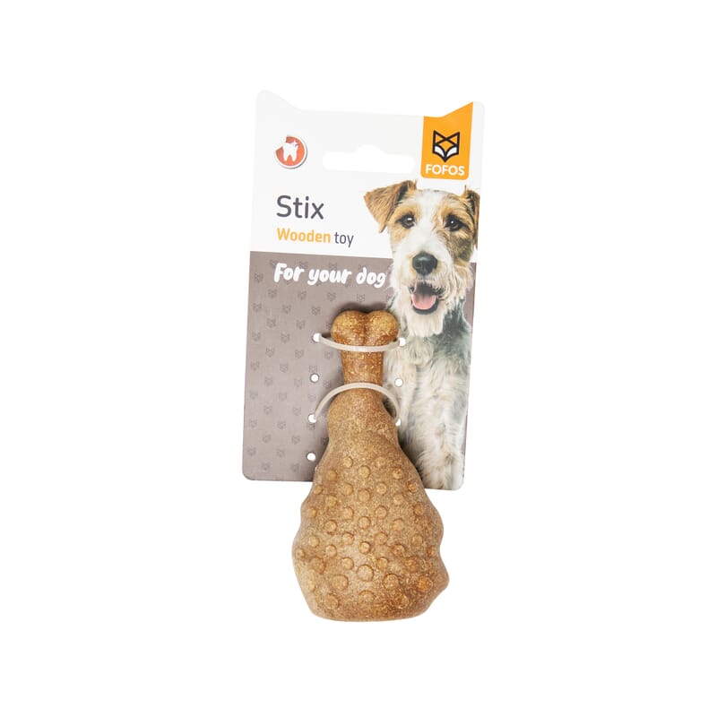 Fofos Woodplay Drumstick Dog Toy - Wagr Petcare