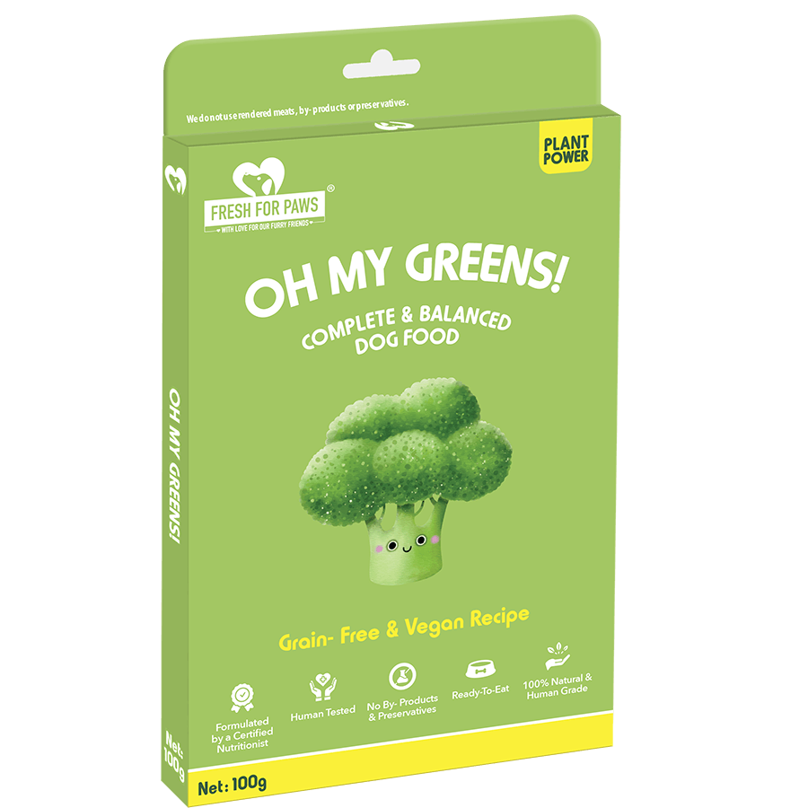 Fresh for Paws' Vegan Range Combo (300gm pack each of - Green Affair, Pumpkin, Oh My Greens) - Wagr Petcare